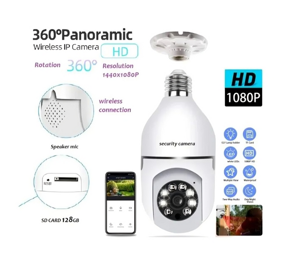 Bulb Holder 1080P High Video Quality Camera