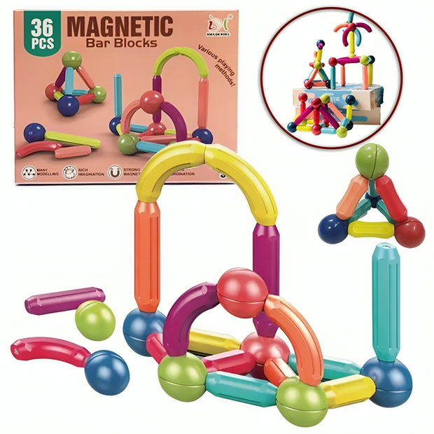 3D Magnetic Sticks for kids(25 Pieces)