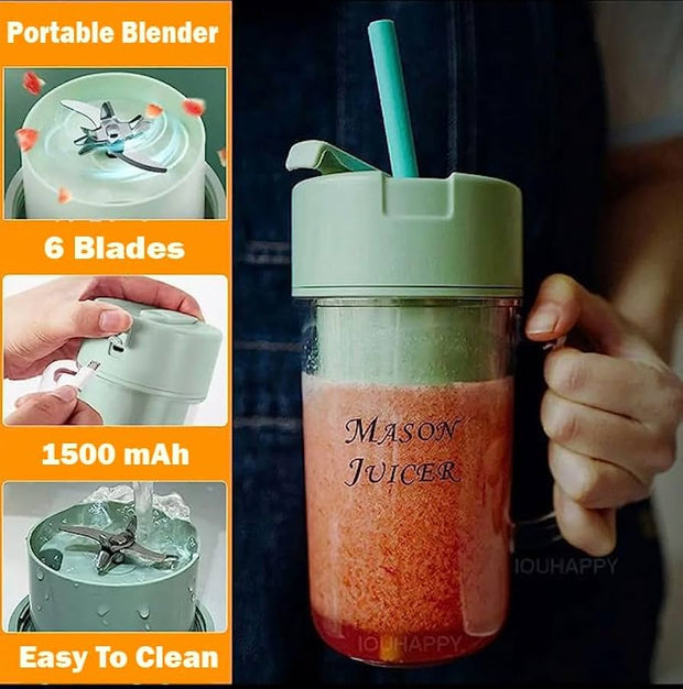 USB Portable juicer with straw