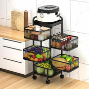 kitchen floor movable rack