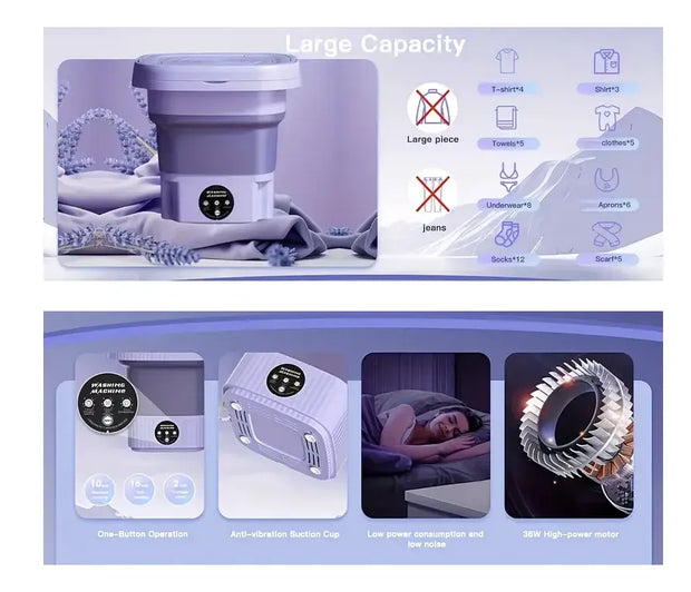 foldable washing machine